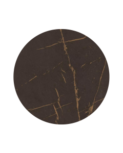 Laminat bordplate, black copper marble Ø80