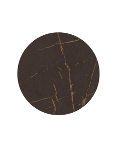 Laminat bordplate, black copper marble Ø60