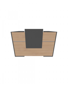 Resepsjonsdisk Grå/Eik - 180 cm