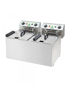 Frityr dobbel 2x8 liter, frittstående, OUTLET