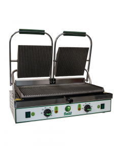 Pressgrill dobbel 570mm, rillet topp og bunn