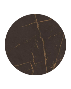 Laminat bordplate, black copper marble Ø117