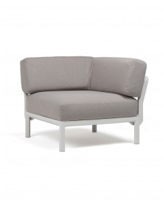 Maximo Hjørnemodul - Gesso ramme, lava puter, sunbrella