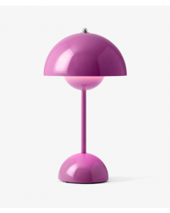 Flowerpot VP9 oppladbard bordlampe, Tangy Pink