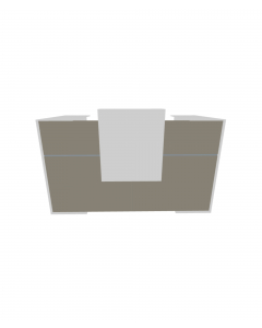 Resepsjonsdisk Hvit/Beige - 200 cm