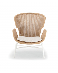 Ocean Loungestol, Hvit/ Natur flett