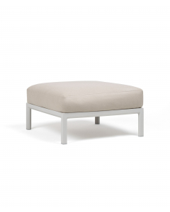 Maximo Puff - Gesso ramme, perla puter, sunbrella