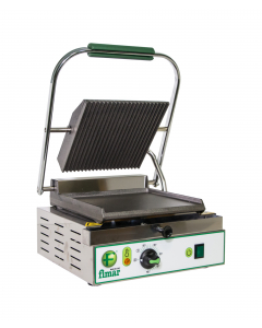 Pressgrill enkel 320mm, rillet topp slett bunn