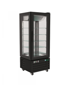 Fryseskap eksponering med glasshyller og LED