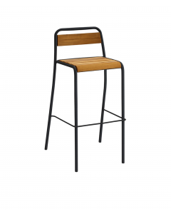  Iroko 2 barstol Antrasitt 