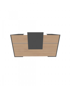 Resepsjonsdisk Grå/Eik - 220 cm