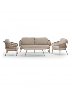Atol set lounge sett - champagne/ naturfarget flett