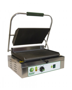 Pressgrill enkel 420mm, rillet topp og bunn