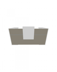 Resepsjonsdisk Hvit/beige - 240 cm