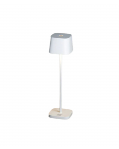 Capri 7829 oppladbar bordlampe, hvit