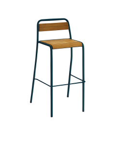  Iroko 2 barstol Sjøblå 