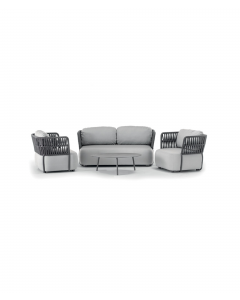 Soft set lounge sett - taupe/sort
