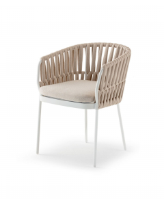 Soho Armstol, Hvit/ Canapa beige