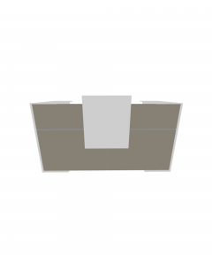 Resepsjonsdisk Hvit/beige - 220 cm